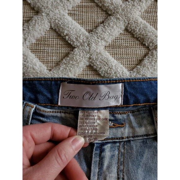 Vintage Y2K 90's Beaded Embroidered Wide Leg Jeans Size 9/10 Flaw - Picture 5 of 12